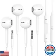 Ohuhu 2 Packs Earbuds Wired 3.5 MM for iPhone [MFi Certified] Headphones Bass