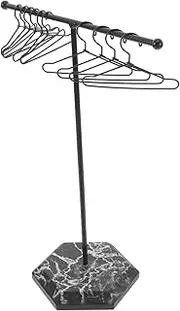 Toddmomy Versatile 1 Set Miniature Dollhouse Clothing Rack 1/6 Scale for Dolls Organize Your Doll Outfits Style