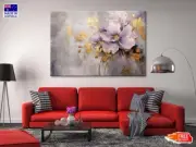Purple Gold Flower Abstract Wall Canvas Home Decor Australian Made Quality