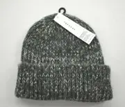 Topshop Womens Gray Knit Construction Scandi Beanie Rolled Brim $22 NWT OS