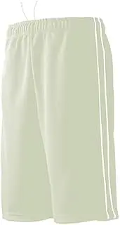 [Wundou] P2080-36 Piping Training Half Pants, Sweat Absorbent, Quick Drying, Jersey, Silver White