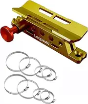 Leopauto Vehicle Fire Extinguisher Mount Bracket, Aluminum Adjustable Quick Release Roll Bar Fire Extinguisher Bottle Mount with 8 Clamps, Compatible with Jeep Wrangler JK TJ Rubicon UTV, Gold