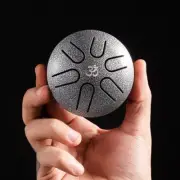 Tongue 3 Inch 6 Notes Steel TongueDrum Mini Handpan with Drumsticks Percussion