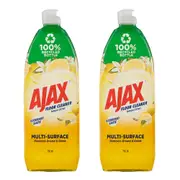 2x Ajax 750ml Grease/Grime Liquid Floor Cleaner Multi-Surface Floorboard/Tile LM