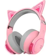 Edifier G5BT Cat Pink Hi-Res Bluetooth Gaming Headset with Hi-Res, Low Latency 45ms (+5ms), RGB Lighting, Multi-Mode, Bluetooth v5.2/AUX