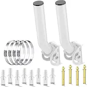 Starlink Wall Mount, TV Antenna Mount, Pole Mount Bracket - Compatible with Point-to-Point Wireless Bridge Outdoor - Suitable for Roof, Wall, and Weather Station (2PC)