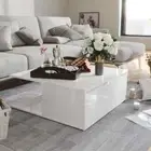 vidaXL Coffee Table High Gloss White 80x80x31 cm Engineered Wood 2BB