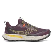 Saucony Peregrine 15 Mens Trail Running Shoes - Wine/Kodiak