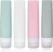 4 Pack Travel Bottles Set for Toiletries, Silicone Travel Bottles 80ml, Leak-Proof Travel Container and Travel Toiletries Set, for Shampoo Conditioner Lotion Body Wash