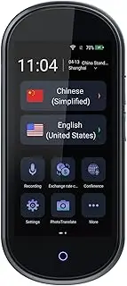AT40 Translator Supports Offline Translation 2GB+16GB Android MT 6739 chip 4G WiFi Rear Camera Black