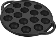 CONGARTENO Multi-Function Frying Pan Cast Iron 15 Hole Snail Pan Meatball Pot Healthy Non-Stick Cookware