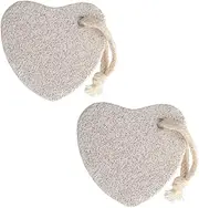 JchEnye 2 Heart Shaped Pumice Stone Foot Treatments, Pumice Stone Callus Remover for Hands and Feet, Foot Exfoliation for Perfect Callus Removal and Skin Firming, Lava Stone Foot Treatment