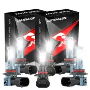 For Jeep Grand Cherokee 1999-2010 LED Headlight Bulbs Hi/Lo Beam Fog Lights 3set (for: Jeep)