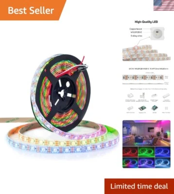 WS2812B RGB ECO LED Strip, Chasing Effects 5050SMD Individually Addressable 1...