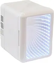 Mini Refrigerator 4L Mirror Fruit Beverage Cooler With Lamp Portable Suitable For Car Student Dormitory Beauty Makeup Camping
