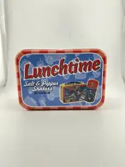 Lunchtime SUPERMAN Ceramic Lunchbox Salt & Pepper Shakers by Vandor w/ Mini Tin