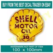VINTAGE SHELL GASOLINE OIL Decal Sticker Vintage Retro Man Cave Hot Rod Stickers