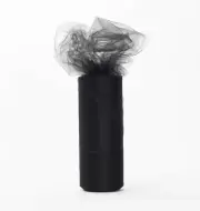 22 Metres BLACK Tulle Fabric DIY Roll Spool Wedding Party Event Decoration