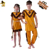 在飛比找蝦皮購物優惠-印第安人民族服裝兒童款式 cosplay服化妝舞會表演服飾角