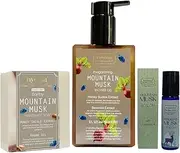 Nyassa Mountain Musk Collection - Mountain Musk Handmade Soap 150gm, Roll on 10ml, Shower Gel 215ml natural ingredients No Paraben, No Chemical and Cruelty Free