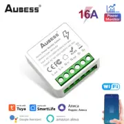 Tuya Smart Life Mini Smart Switch 16A 1gang Two-Way Control Power Monitor Switch