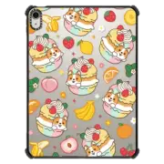 iPad Air 11-inch (M2/M3) iPad Impact Case Cute Corgi in Pastel Rainbow Macaron with Lemon Peach Strawberry Tangerine Orange Banana - Kawaii Dog Anime Puppy with Sweet Food & Pink Fruit