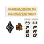 Concord - Super Demon gold on clear decal set - old school bmx
