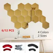 Chic 24pcs Acrylic Hexagon Mirror Tiles for Easy Wall Decor and DIY Projects