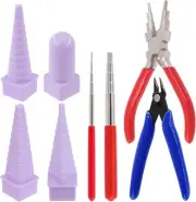 8Pcs Wire Looping Tool Set Includes Bail Making Plier, Round Wire Looping