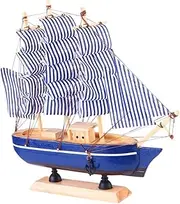 SEWOART 24cm Wooden Ship Model Sailing Boat Ornament for Home Decoration Model Decoration for Birthday Christmas