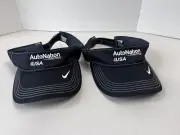 Two Nike Auto Nation USA Golf Hat Visor Color Black One Size Adjustable NEW