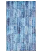 Nourison Watercolor Spots 27" x 45" Textured Skid Resistant Accent Rug - Blue
