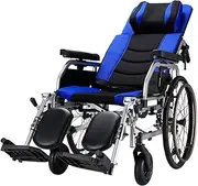 Wheelchair Reclining Wheelchair Folding Manual Wheelchair W/Lift Armrests & Adjustable Leg Rests High Back Full Lying Wheelchair Transport Chair for Adults & Seniors Driving Trolley