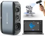 3D Scanner for 3D Printing, 0.03mm High Accuracy, 0.1mm Resolution, Blue Light & AI Visual Tracking, Anti-Shake Lenses, 24-bit Color Camera, Compatible with Windows/MacOS, 3DMakerpro Moose