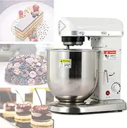 Commercial Food Mixer with Dough Hook, Professional Stand Mixer, with Mixing Bowl, Beater & Dough Hook, Commercial Kitchen Cake Mixer & Dough Mixer,White-7L
