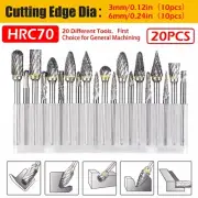 20PCS Rotary Burr Bit Tungsten Carbide Point Die Grinder Shank Carving Set Tools