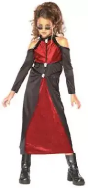Fatal Beauty Gothic Vampire Girl Countess Fancy Dress Up Halloween Child Costume