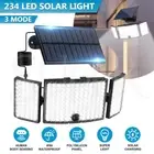 Solar Light 234 LED Motion Sensor Street Outdoor Garden Security Flood Wall Lamp