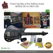 NEW XBOX 360 Power Gig Rise of the SixString Guitar BUNDLE SET