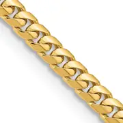 14K 22 inch 5.5mm Solid Miami Cuban Link with Lobster Clasp Chain Necklace