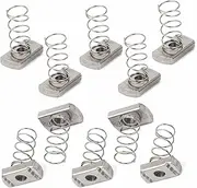 BEANPRECOY Galvanized Spring Nut 10Pcs C-Shaped Steel Special Spring Nut Spring Strut Channel Cone Nut for Strut Channel Stainless Steel Spring Channel Nuts M6 M8 M10 M12 Spring Nut Channel Nut Silver