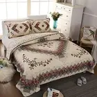 Floral Patchwork Quilt Set Queen Size Authentic Embroidered Stitching Bedspre...