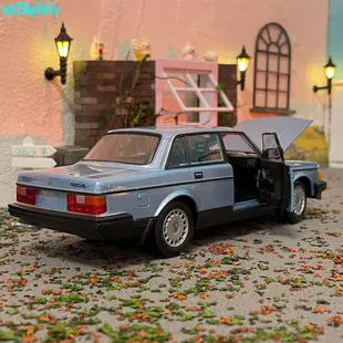 #爆品下殺#威利1:24沃爾沃 VOLVO 240 GL轎車合金汽車模型成品玩具