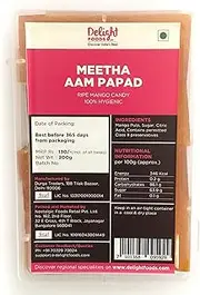 Green Velly Delight Foods Premium Aam Papad - Mango Jelly (Meetha Aam Papad, 200G)