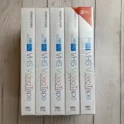 Memorex T-120 VHS Video Tapes Pack of 5 Blank 120 Min RV VCR NEW Factory Sealed