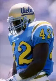 Tailback Skip Hicks UCLA Bruins stands on the field the Tennessee - Old Photo