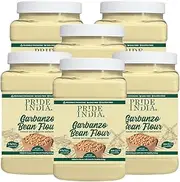 Pride of India - PACK of 6 - Garbanzo Bean Flour 1 lbs (454 gm) Earthy Nutty Slightly Sweet Taste Freshly Milled in Small Batches | Used for Baking Cooking Coating Thickening | Prepare Pancakes