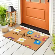Spring Flower Welcome Mat for Indoor Doormat 30 x 18'' Flower Front Door Floral