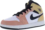 [Nike] Air Jordan 1 Mid SE GS Youth DX4365 800 Flight Club Magic Ember/Sundial White Black - Size 4y