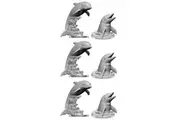 3x 2pc Wizkids Deep Cuts Unpainted Miniatures Dolphins Figure Collectable Toy